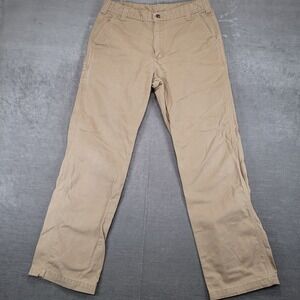 Carhartt Work Pants Cotton Canvas Carpenter Utility Khaki Pants 34x32